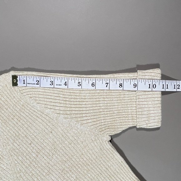 Kathie Lee Collection Top with Gold Sparkles Ribbed Stretch Ladies Small‎ 4/6 - Picture 5 of 10